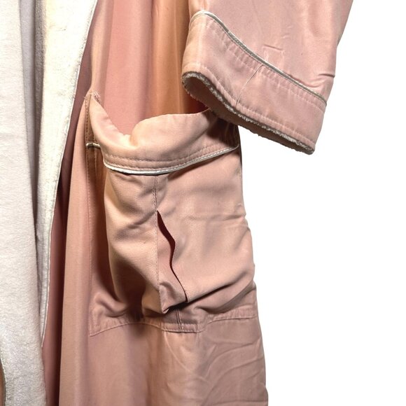 Chadsworth and Haig Womens Pink Long Belted Robe SZ Medium Loungewear Cozy - Picture 7 of 11